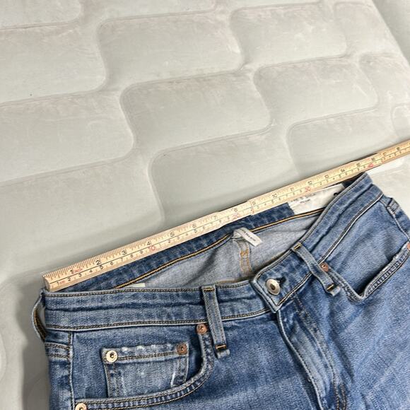 Rag & Bone Jean Women’s 28 Blue Dre Low Rise Slim Boyfriend Denim Distressed - Picture 5 of 11